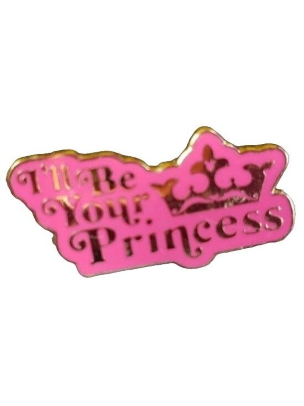Disney Princess Crown Trading Pin Pink Badge Lapel Pin Brooch Accessories